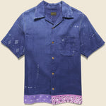 French Cloth Linen Bandana Aloha Shirt - Indigo - Kapital - STAG Provisions - Tops - S/S Woven - Other Pattern