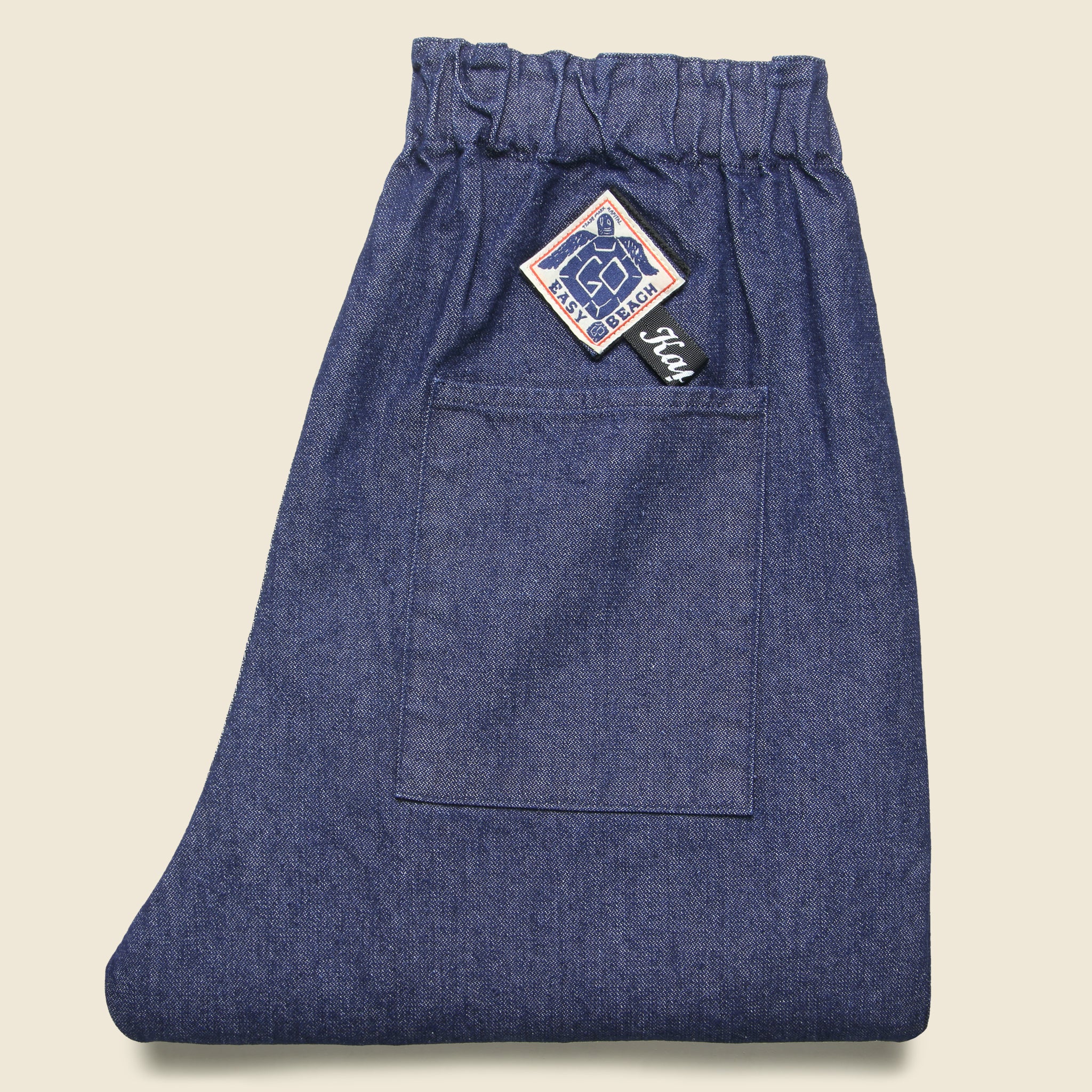 
                          12oz Broken Denim Easy Beach Go Pants - Indigo - Kapital - STAG Provisions - Pants - Denim
                        