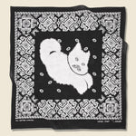 Lightning Dance Cat Selvedge Bandana - Black - Kapital - STAG Provisions - Accessories - Bandanas