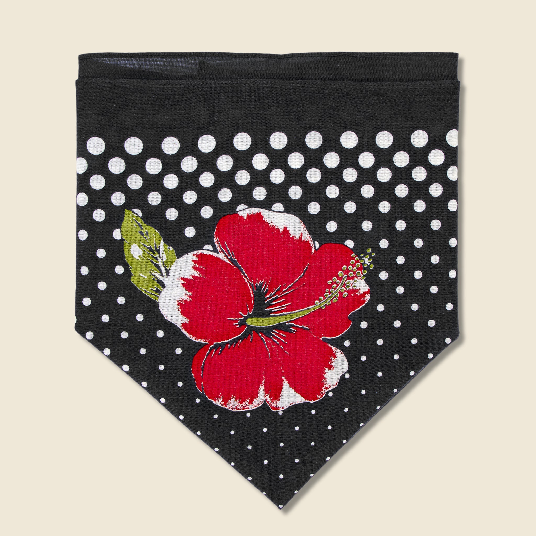 Coco Hibiscus Selvedge Bandana - Black - Kapital - STAG Provisions - Accessories - Bandanas