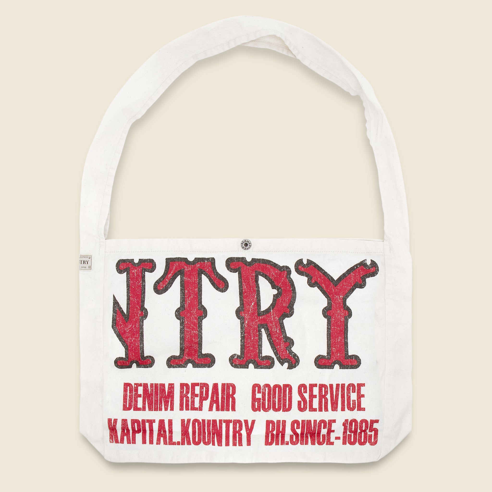 
                          Kountry Factory Cotton Twill Book Bag - Ecru - Kapital - STAG Provisions - Accessories - Bags / Luggage
                        