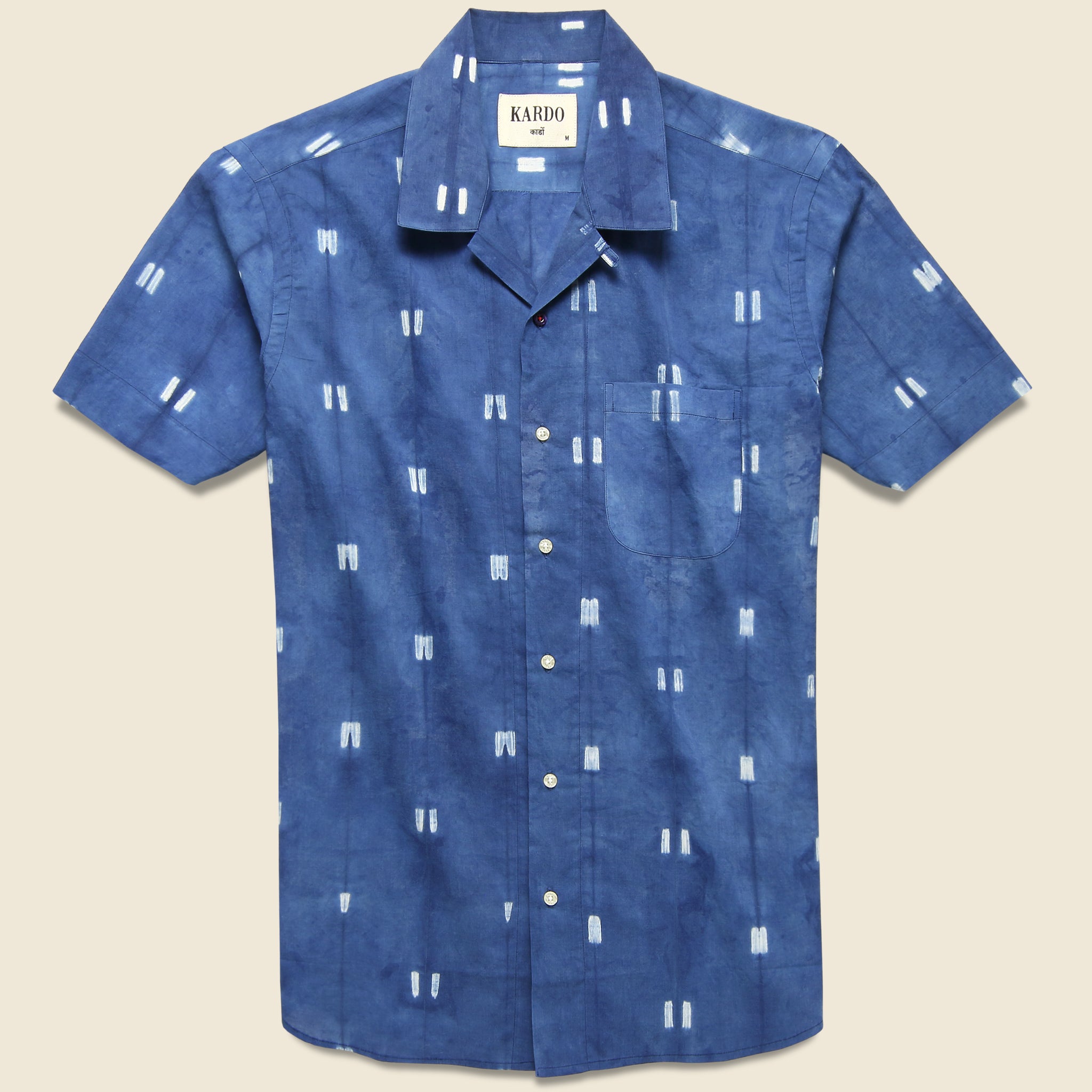 Lamar Shirt - Indigo Shibori - Kardo - STAG Provisions - Tops - S/S Woven - Other Pattern