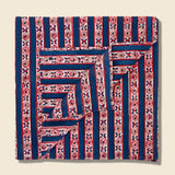 Floral Stripe Block Print Bandana - Blue/Red - Kardo - STAG Provisions - Accessories - Bandanas