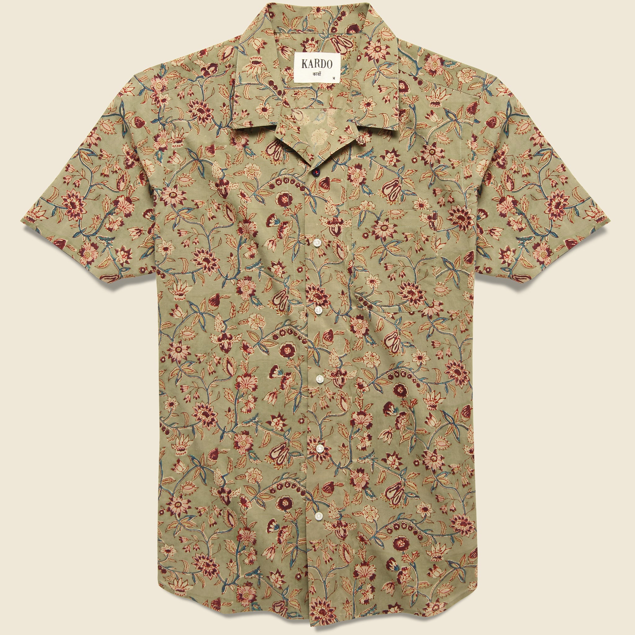 Lamar Block Print Shirt - Brown - Kardo - STAG Provisions - Tops - S/S Woven - Floral