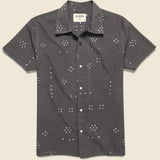 Chintan Bandhani Dot Shirt - Charcoal - Kardo - STAG Provisions - Tops - S/S Woven - Dot