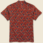 Chintan Ajrakh Floral Block Print Shirt - Red/Blue - Kardo - STAG Provisions - Tops - S/S Woven - Floral