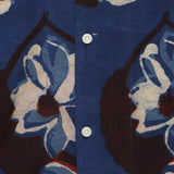 Chintan Big Floral Block Print Shirt - Blue/Brown - Kardo - STAG Provisions - Tops - S/S Woven - Floral