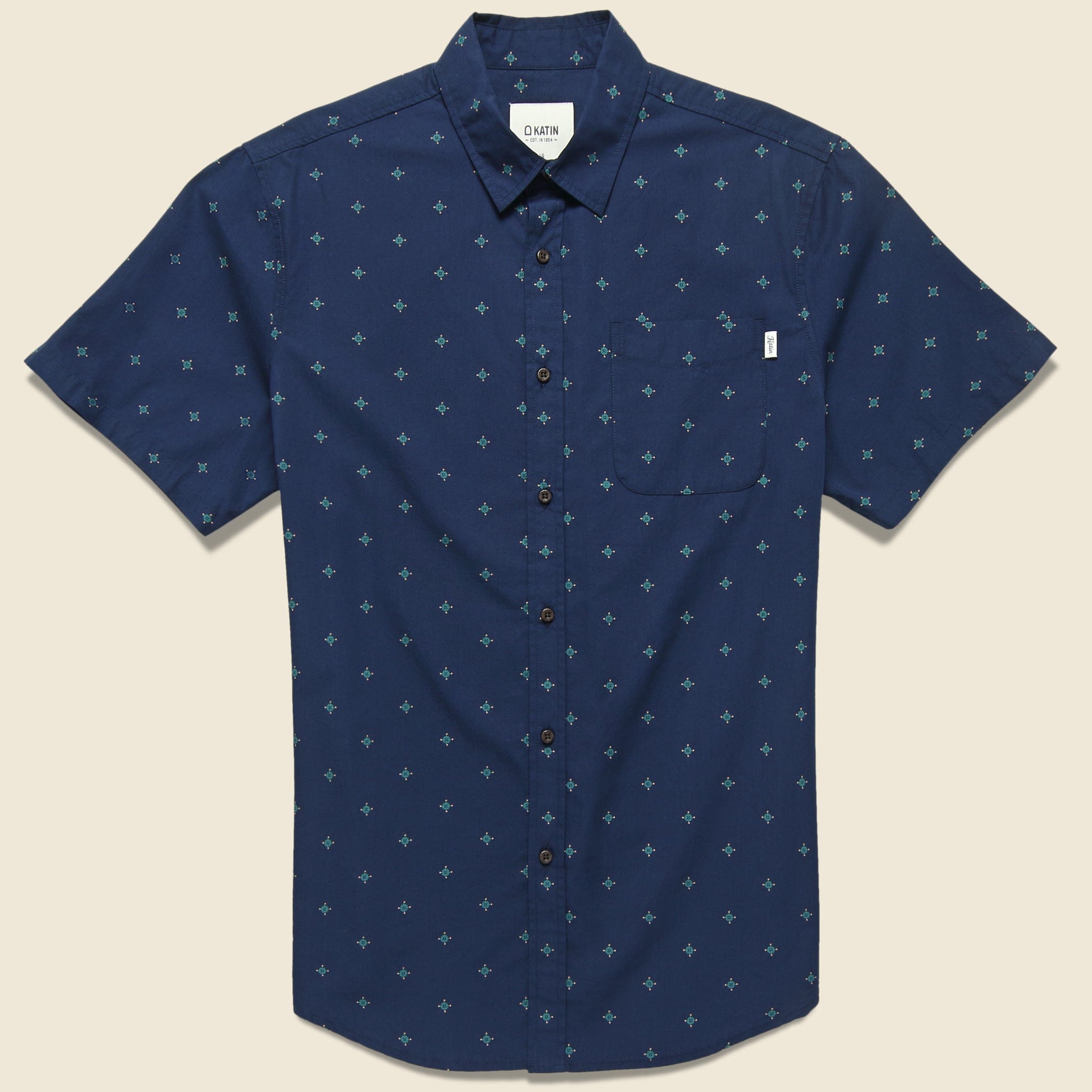 Santa Fe Shirt - Navy - Katin - STAG Provisions - Tops - S/S Woven - Other Pattern