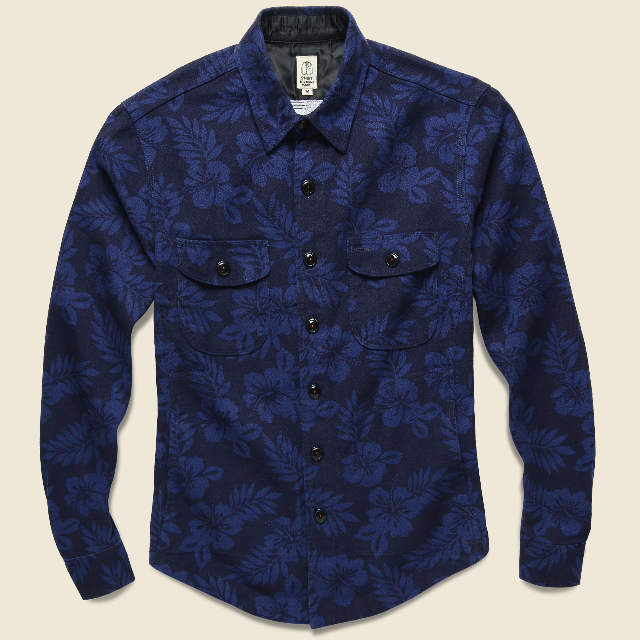 Aloha Print Shirt Jacket - Navy - KATO - STAG Provisions - Outerwear - Coat / Jacket