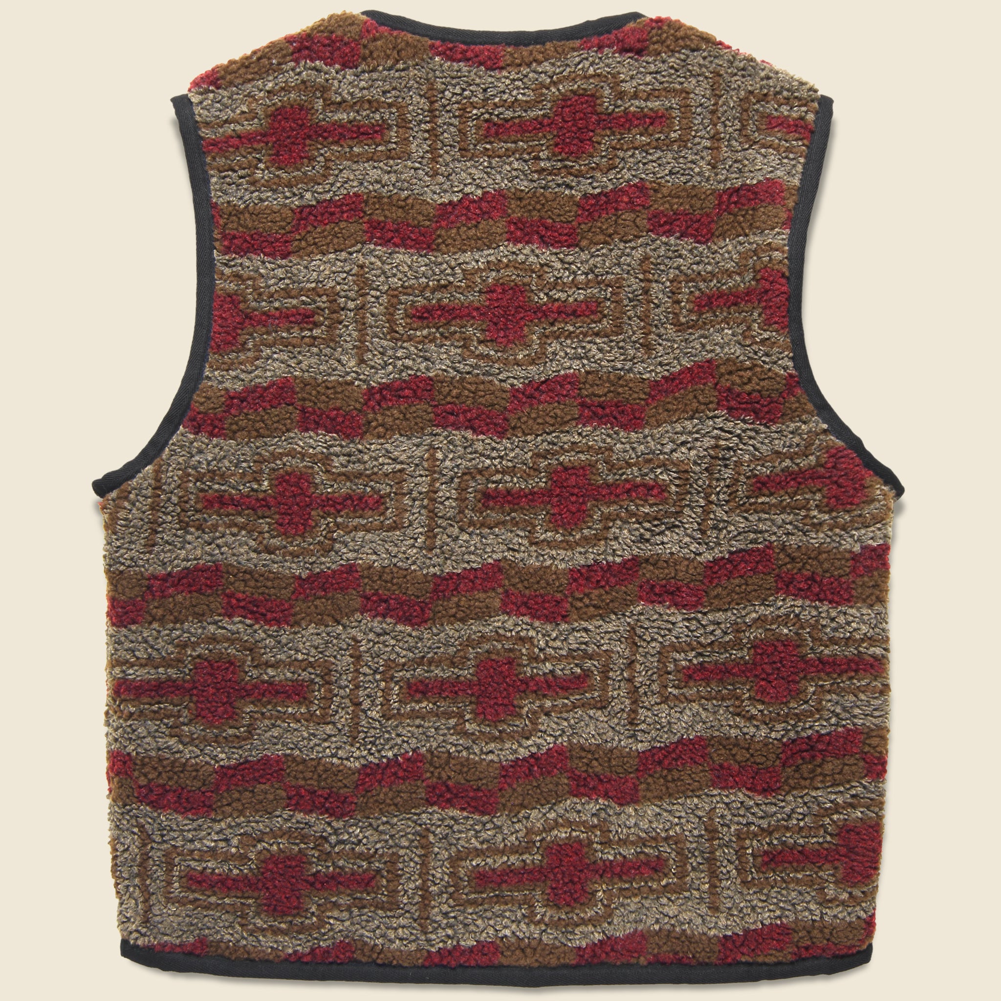 
                          Reverse Zip Pile &amp; Quilt Vest - Brown - Knickerbocker - STAG Provisions - Outerwear - Coat / Jacket
                        