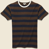 Mojave Striped Tee - Chocolate/Plum/Navy - Knickerbocker - STAG Provisions - Tops - S/S Tee