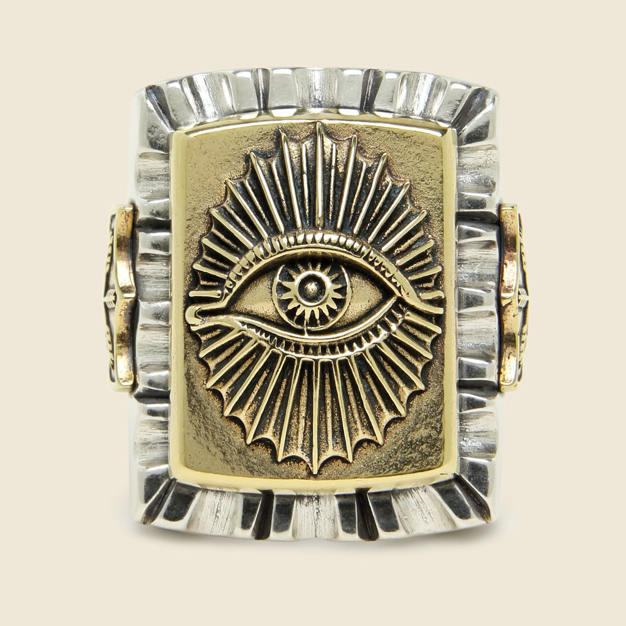 
                          All Seeing Eye Souvenir Ring - Silver/Brass - LHN Jewelry - STAG Provisions - Accessories - Rings
                        