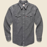 Barstow Denim Western Shirt - Black Wash - Levis Premium - STAG Provisions - Tops - L/S Woven - Solid