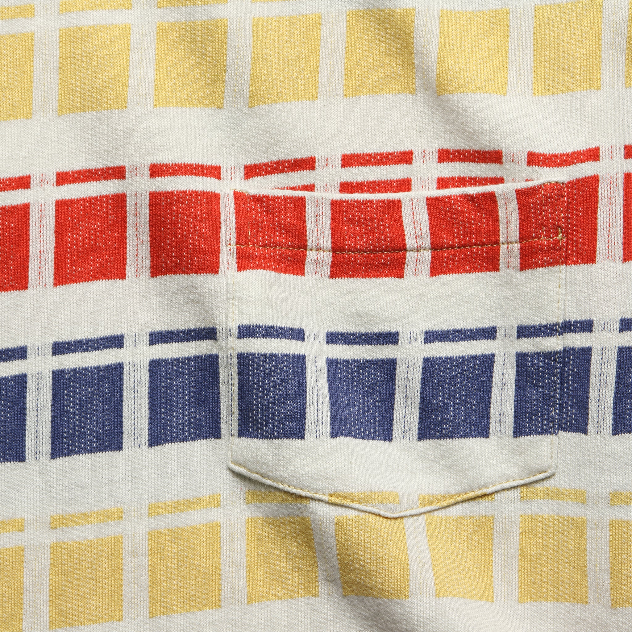 1960s Casual Stripe Tee - Red Block Jacquard - Levis Vintage Clothing - STAG Provisions - Tops - S/S Tee