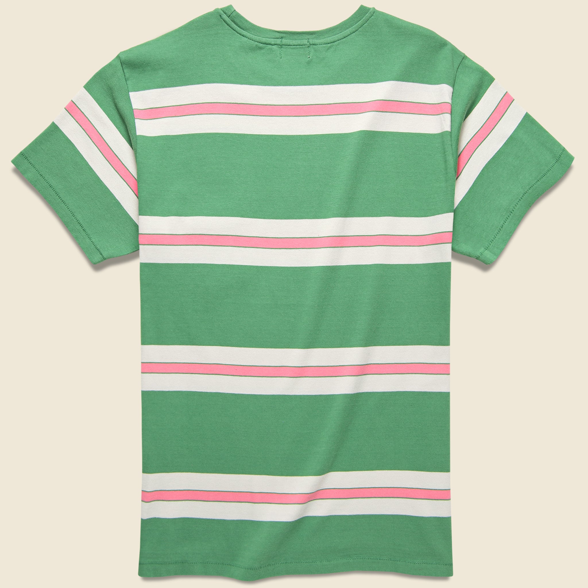 
                          1940s Split Hem Tee - Watermelon Pink/Green/Cream - Levis Vintage Clothing - STAG Provisions - Tops - S/S Tee
                        