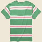 1940s Split Hem Tee - Watermelon Pink/Green/Cream - Levis Vintage Clothing - STAG Provisions - Tops - S/S Tee