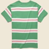 1940s Split Hem Tee - Watermelon Pink/Green/Cream - Levis Vintage Clothing - STAG Provisions - Tops - S/S Tee