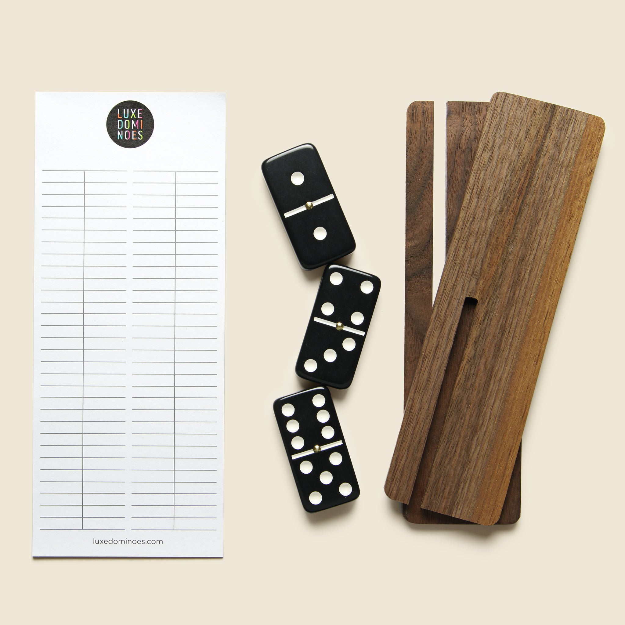 
                          Domino Set -  Black/Walnut - STAG - STAG Provisions - Gift - Games
                        