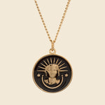 Lady Liberty Pendant Necklace - Black Enamel/Gold Vermeil - Miansai - STAG Provisions - Accessories - Necklaces