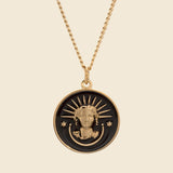 Lady Liberty Pendant Necklace - Black Enamel/Gold Vermeil - Miansai - STAG Provisions - Accessories - Necklaces