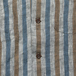Vacation Shirt - Navy/Tan Stripe - Monitaly - STAG Provisions - Tops - S/S Woven - Stripe