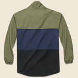 Paneled Mock Neck Pullover - Olive/Navy/Black - Monitaly - STAG Provisions - Tops - Fleece / Sweatshirt