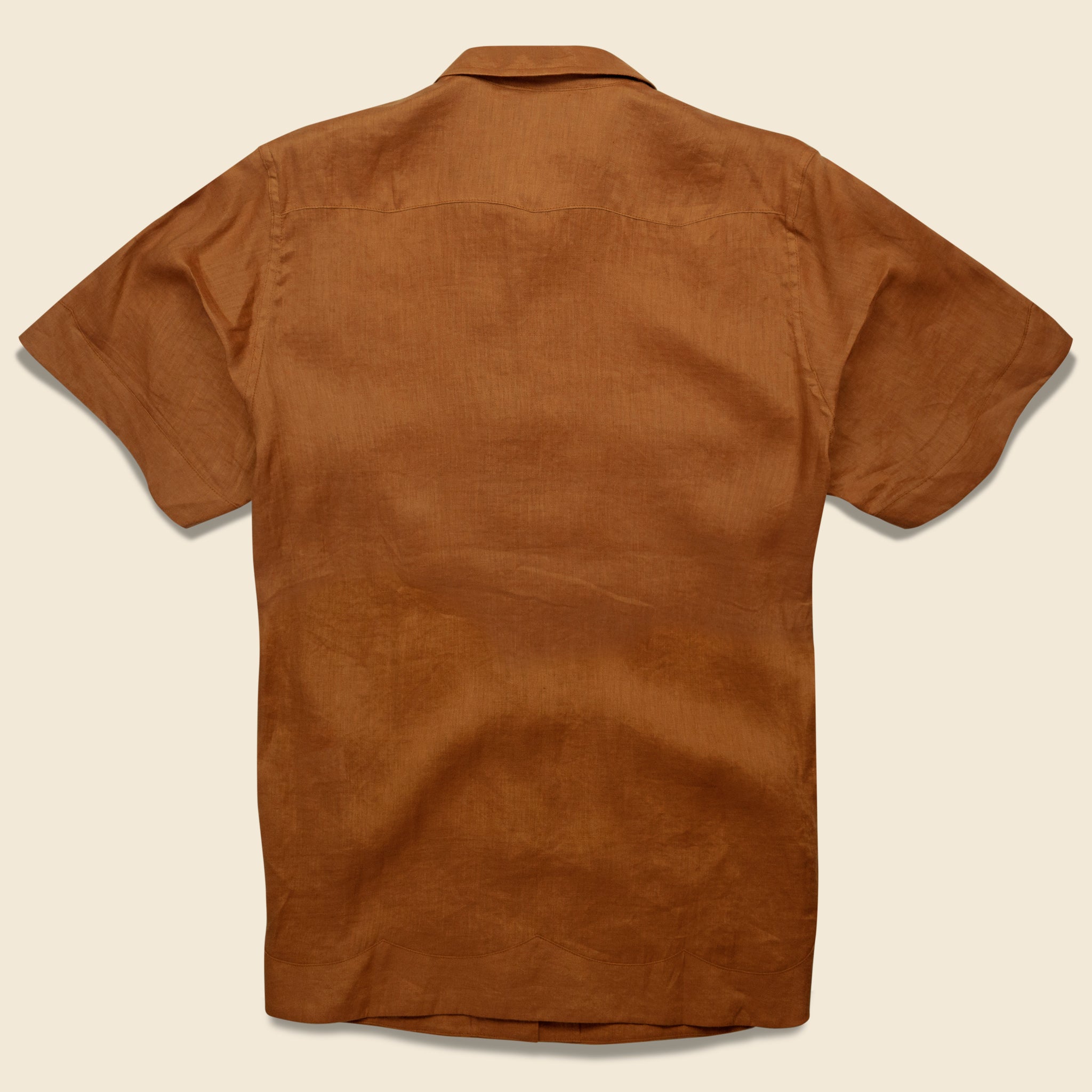 
                          Linen Guayabera Shirt - Brown - Monitaly - STAG Provisions - Tops - S/S Woven - Solid
                        