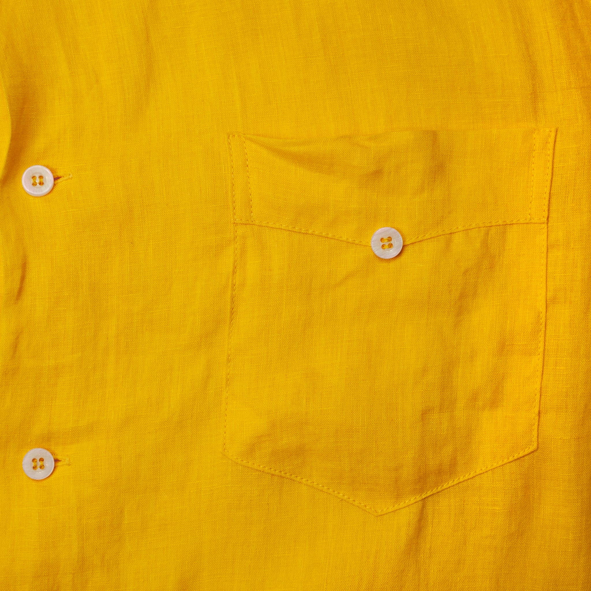 
                          Linen Guayabera Shirt - Yellow - Monitaly - STAG Provisions - Tops - S/S Woven - Solid
                        