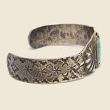 Stamped Sunburst Turquoise Cuff - Sterling Silver - Vintage - STAG Provisions - One & Done - Accessories & Jewelry