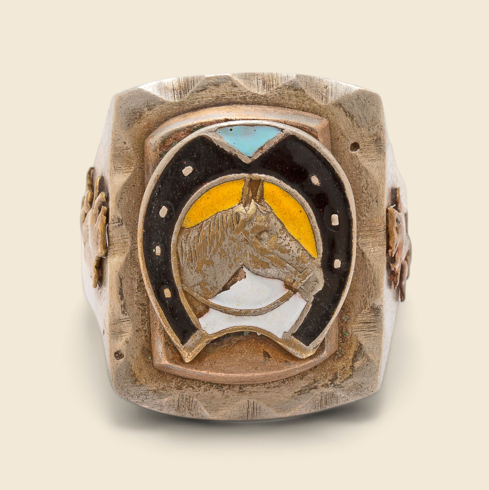 
                          Horseshoe Biker Ring - Silver &amp; Brass - Vintage - STAG Provisions - One &amp; Done - Accessories &amp; Jewelry
                        