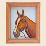 Pair of Framed Horse Paintings - Vintage - STAG Provisions - One & Done - Art