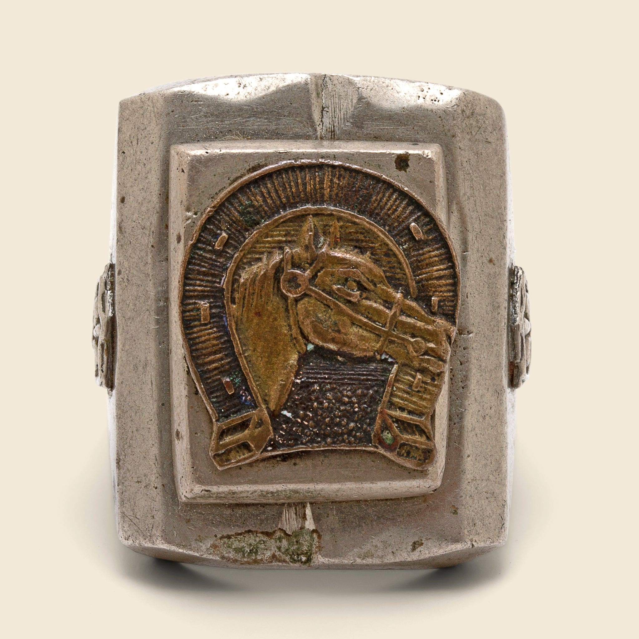 
                          Silver &amp; Brass Horse Biker Ring - Vintage - STAG Provisions - One &amp; Done - Accessories &amp; Jewelry
                        