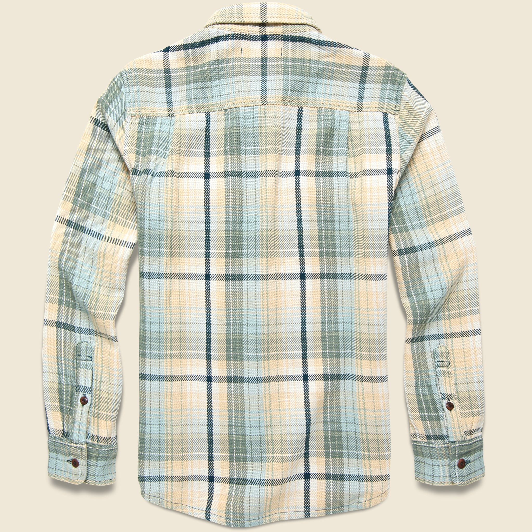 
                          Blanket Shirt - Grey Mist Bienvenido Plaid - Outerknown - STAG Provisions - Tops - L/S Woven - Plaid
                        