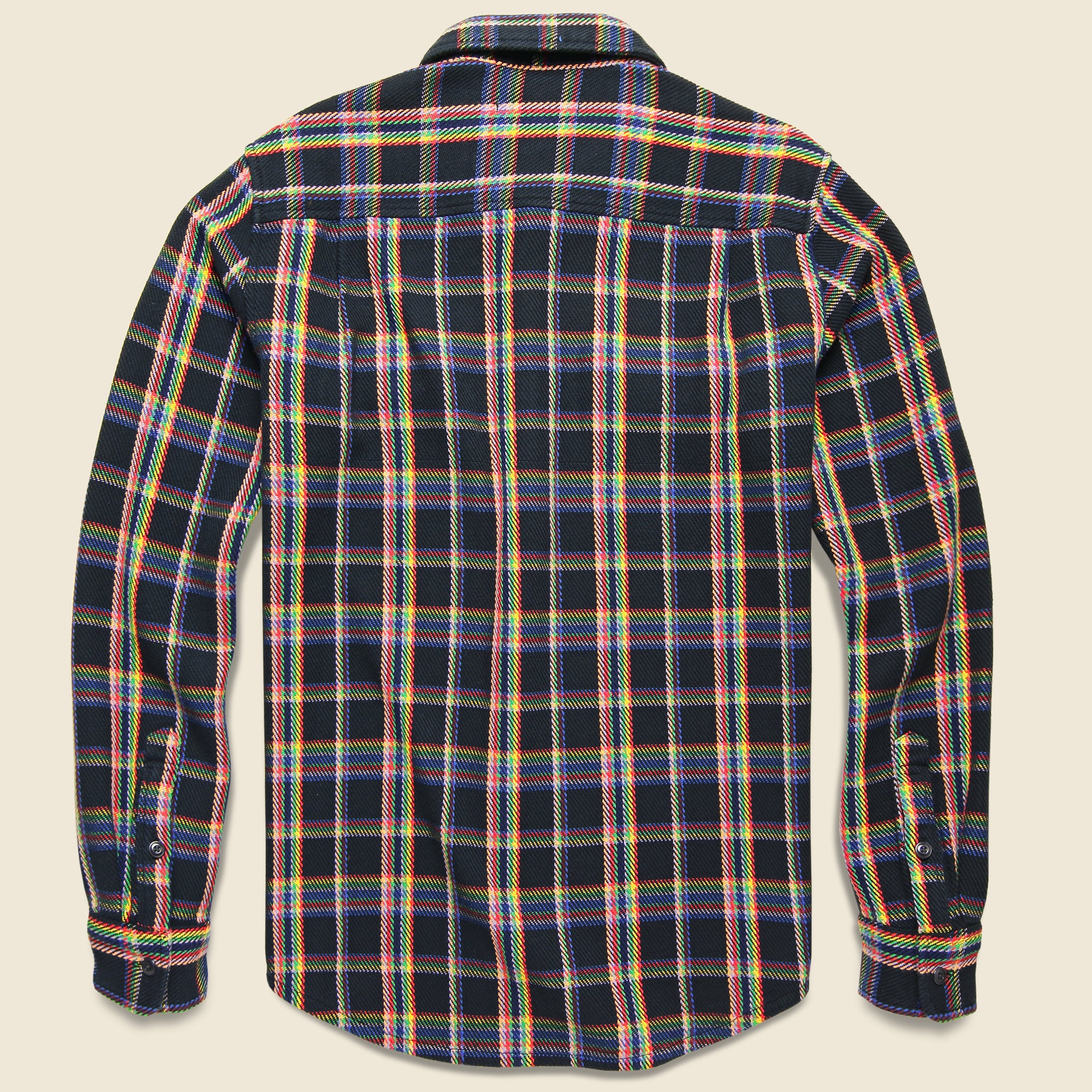 
                          Blanket Shirt - True Black Rainbow Plaid - Outerknown - STAG Provisions - Tops - L/S Woven - Plaid
                        