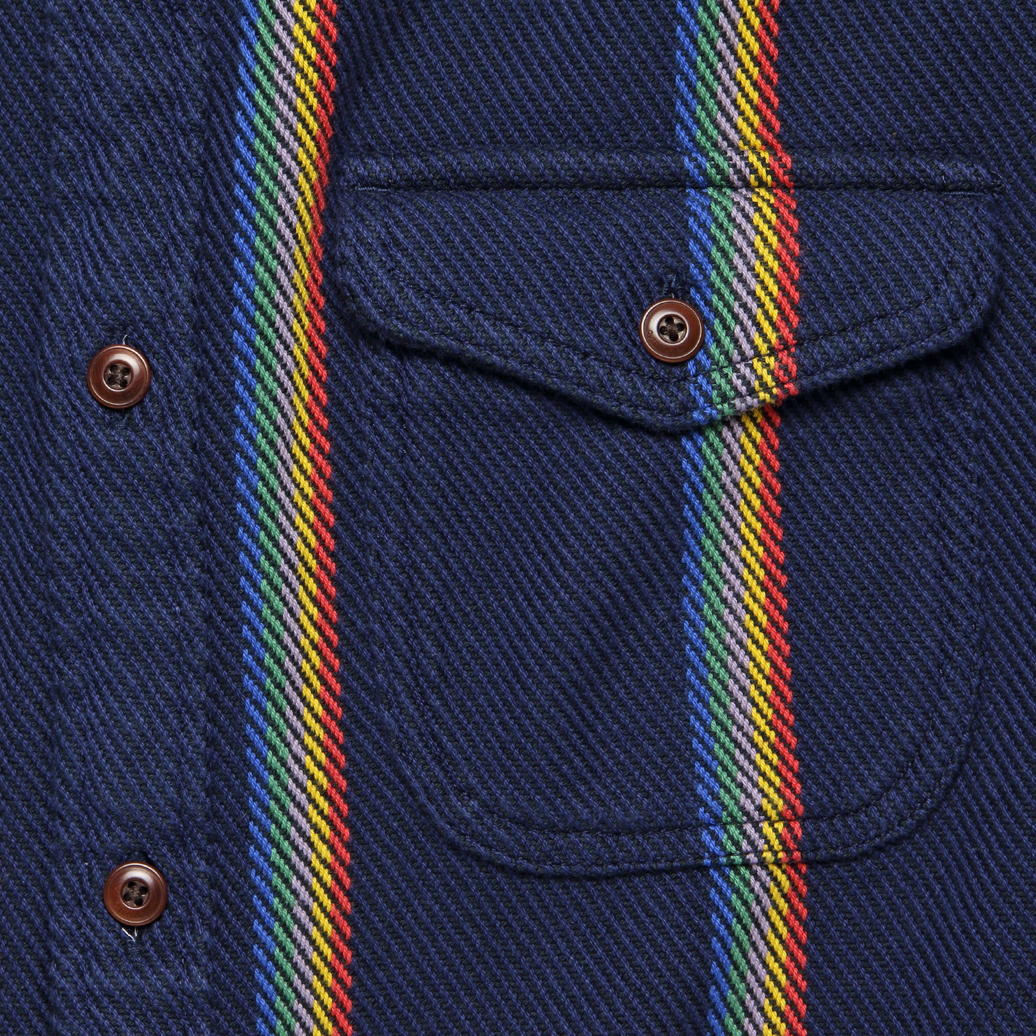 
                          Blanket Shirt - Marine Rainbow Stripe - Outerknown - STAG Provisions - Tops - L/S Woven - Plaid
                        