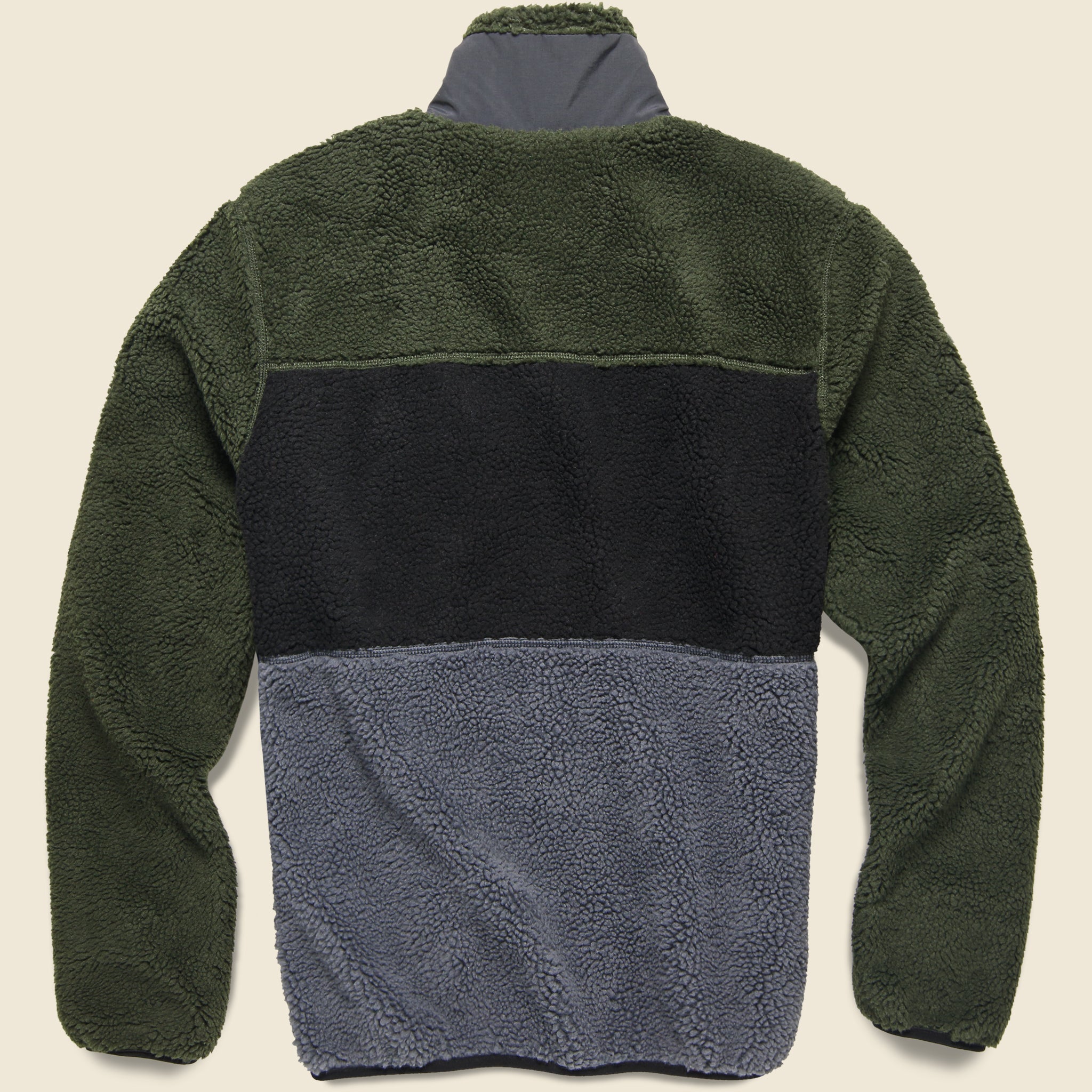 
                          P Bear Colour Block Borg Zip Thru Jacket - Castlerock - Penfield - STAG Provisions - Outerwear - Coat / Jacket
                        