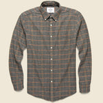 Library Micro Check Shirt - Brown - Portuguese Flannel - STAG Provisions - Tops - L/S Woven - Plaid