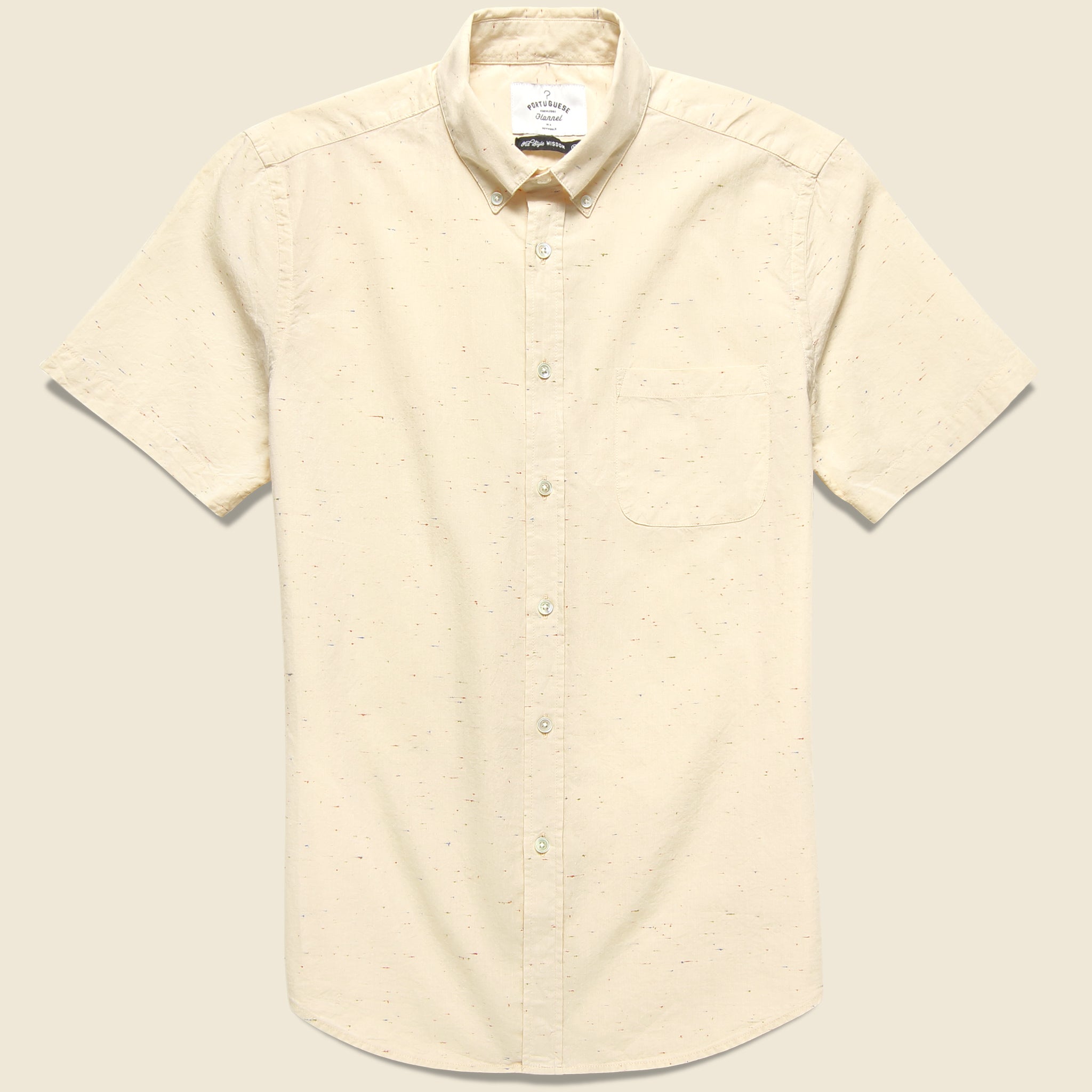Ebano Fleck Shirt - Cream - Portuguese Flannel - STAG Provisions - Tops - S/S Woven - Fleck