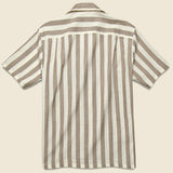 Bayonne Camp Shirt - Brown/White - Portuguese Flannel - STAG Provisions - Tops - S/S Woven - Stripe