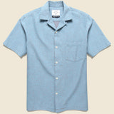 Ring Woven Dot Shirt - Blue/Brick - Portuguese Flannel - STAG Provisions - Tops - S/S Woven - Dot