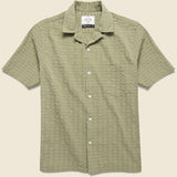 Big Square Seersucker Shirt - Khaki - Portuguese Flannel - STAG Provisions - Tops - S/S Woven - Seersucker