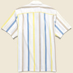 Riviera Stripe Shirt - White/Blue/Yellow - Portuguese Flannel - STAG Provisions - Tops - S/S Woven - Stripe