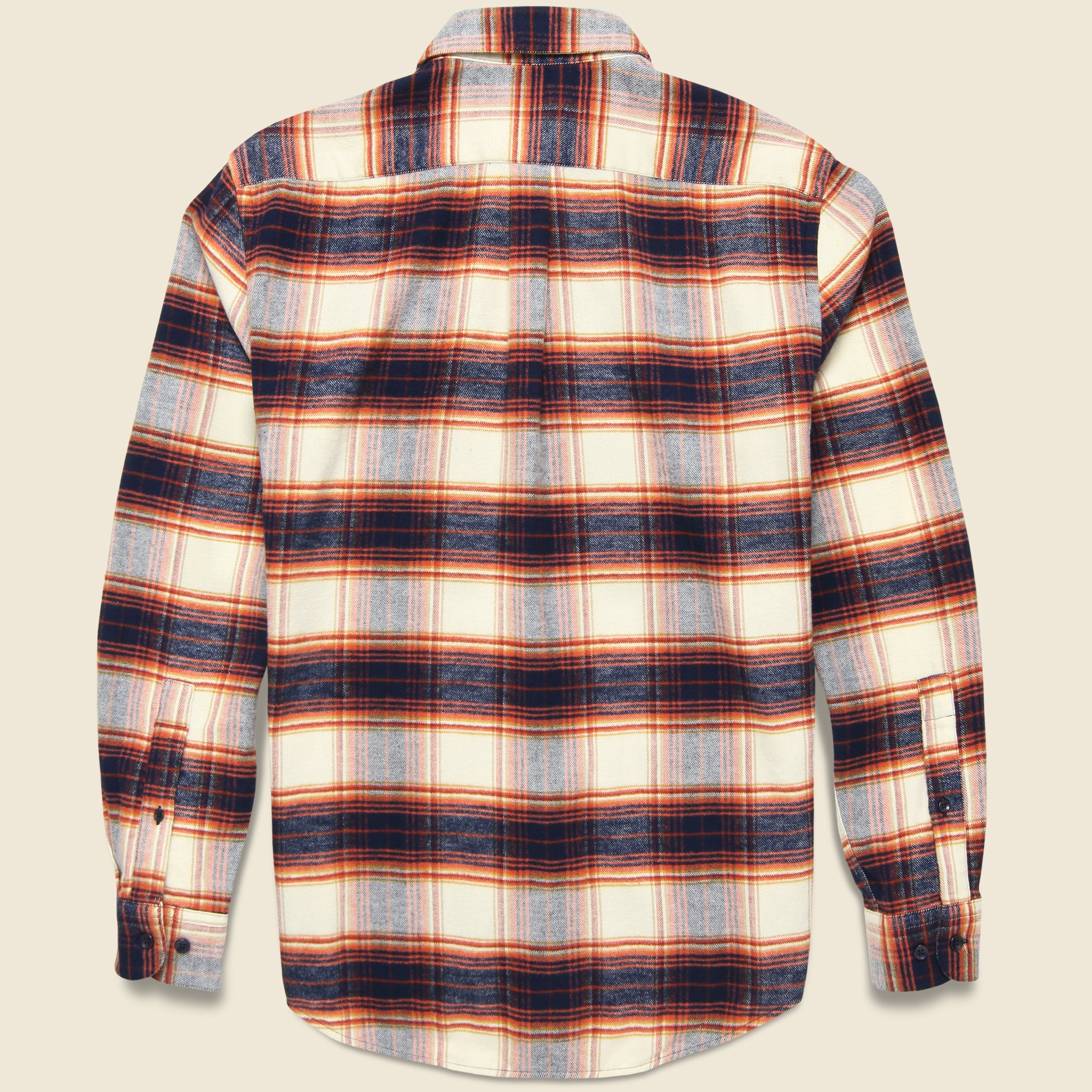 
                          Anonimo Shirt - Cream/Navy - Portuguese Flannel - STAG Provisions - Tops - L/S Woven - Plaid
                        