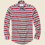 Jersey Plaid Flannel - Red/White - Portuguese Flannel - STAG Provisions - Tops - L/S Woven - Plaid