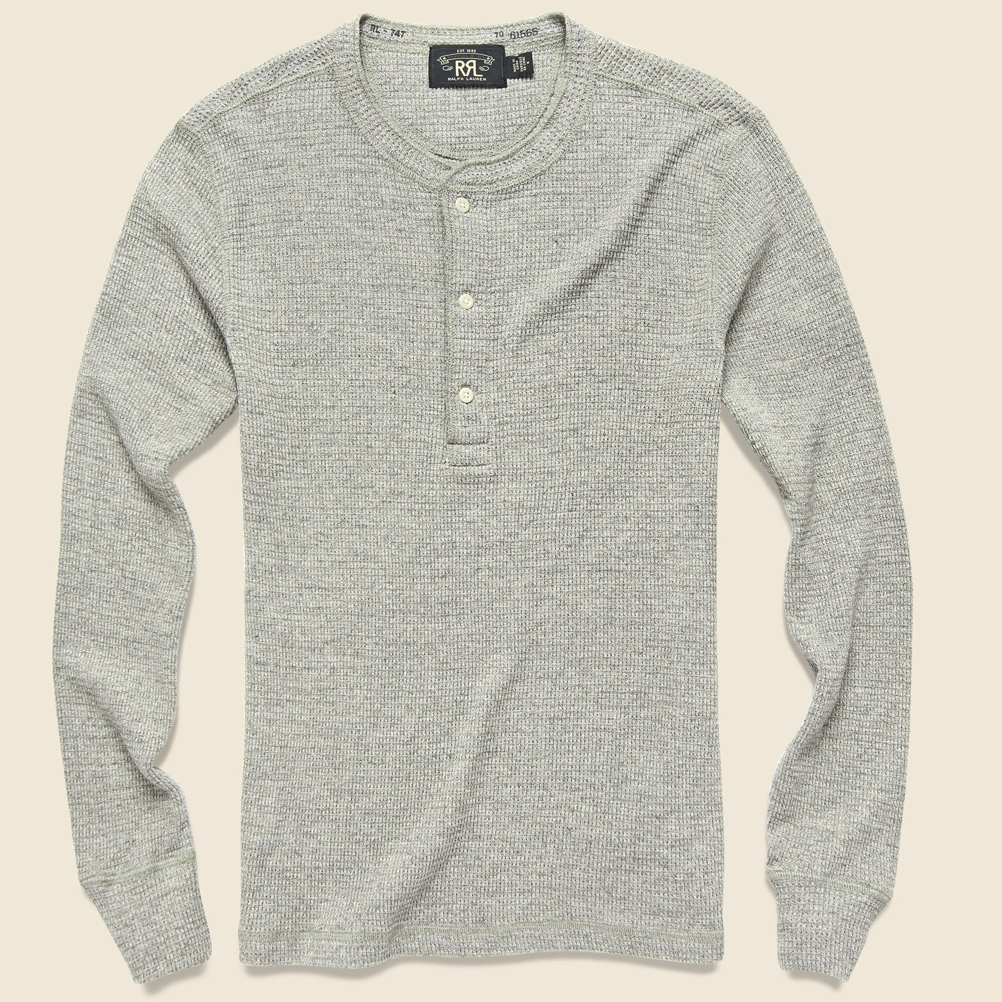 Waffle Henley - Camp Heather - RRL - STAG Provisions - Tops - L/S Knit