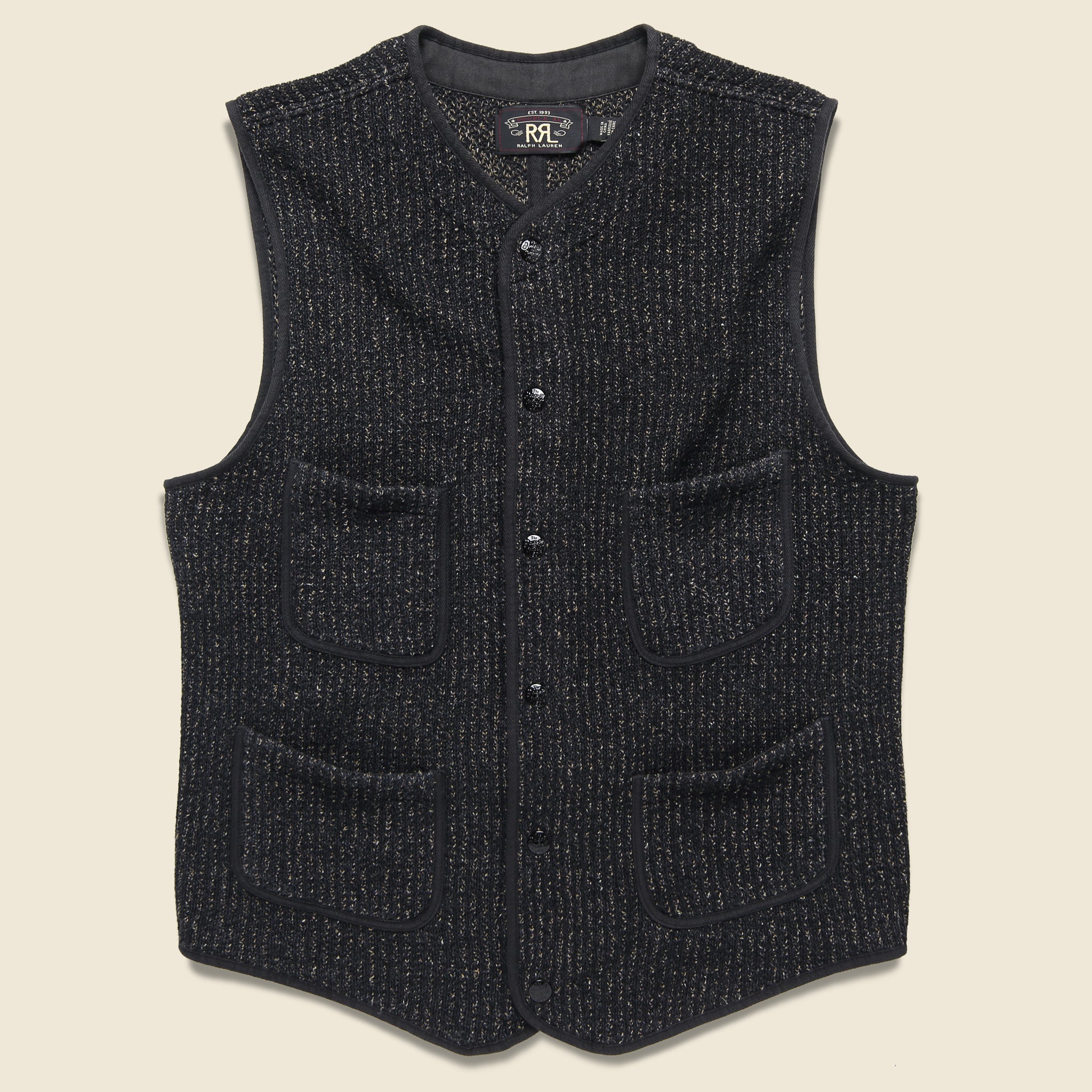 Browns Beach Snap Front Vest - Black Indigo - RRL - STAG Provisions - Suiting - Vest