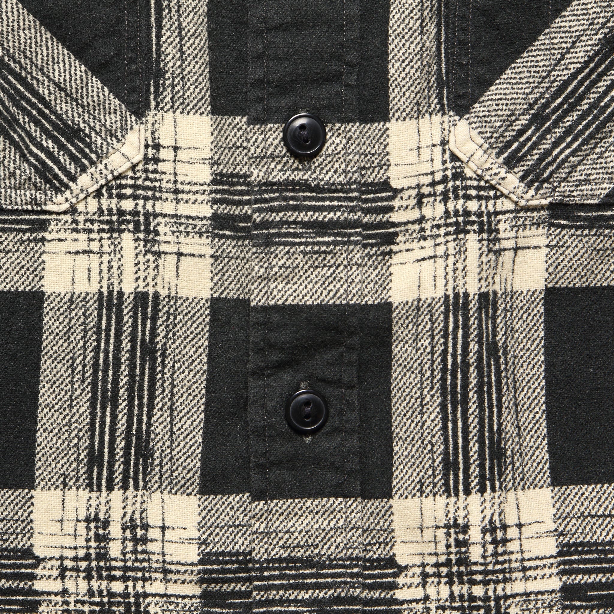 
                          Wallace Plaid Workshirt Flannel - Black/Cream - RRL - STAG Provisions - Tops - L/S Woven - Plaid
                        