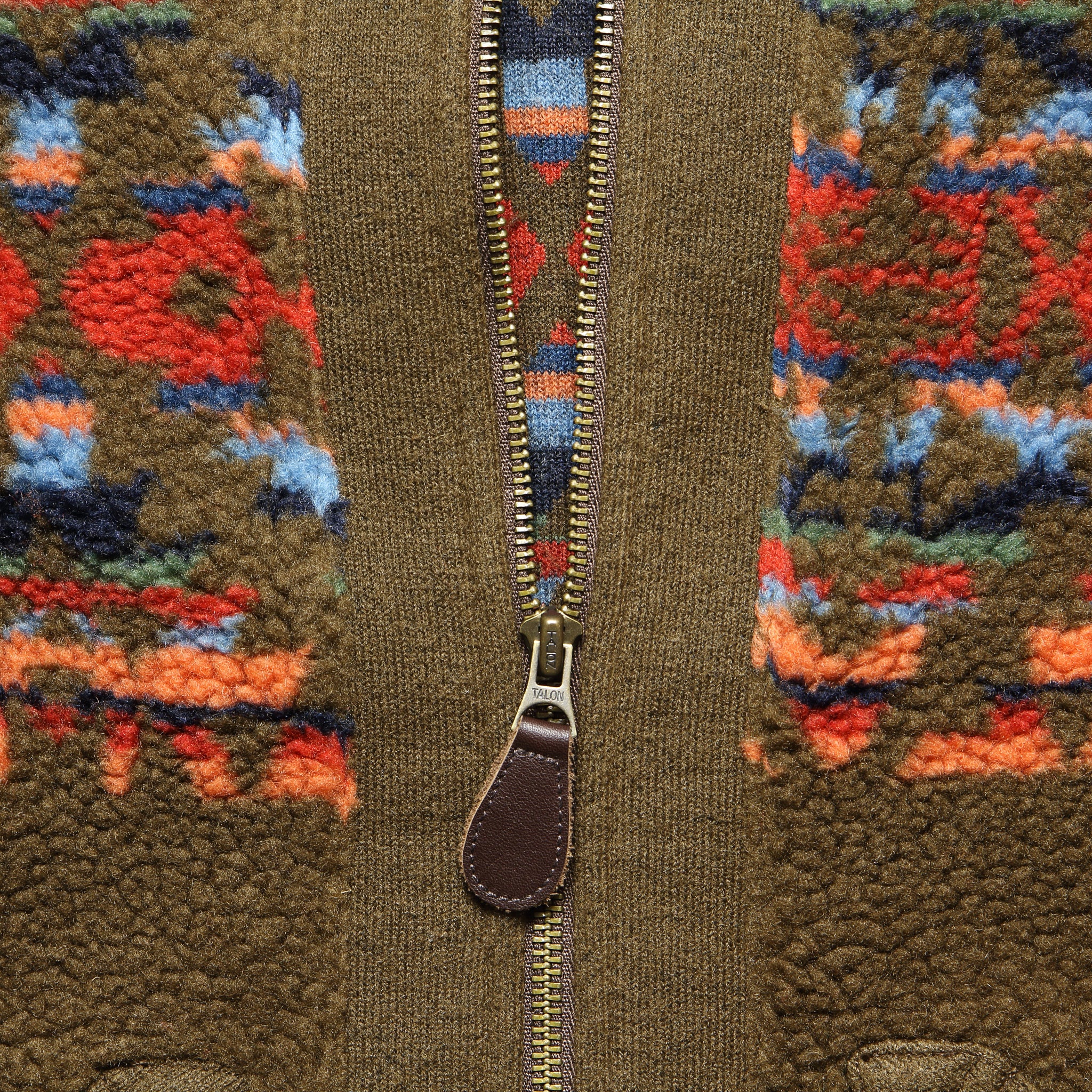 Printed Fleece Jacket - Brown/Multi - RRL - STAG Provisions - Outerwear - Coat / Jacket