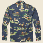 Western Print Towns Camp Shirt - Navy Multi - RRL - STAG Provisions - Tops - L/S Woven - Other Pattern