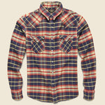 Chunky Buffalo Western - Navy/Red Plaid - RRL - STAG Provisions - Tops - L/S Woven - Overshirt